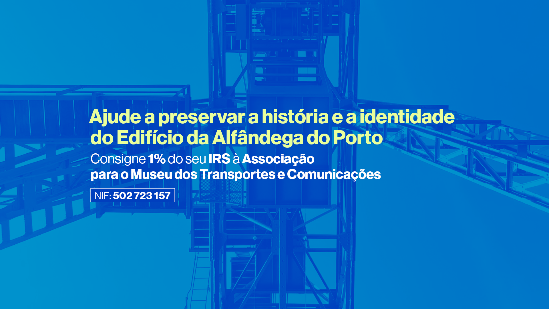 Consigne 1% do seu IRS à Alfândega do Porto